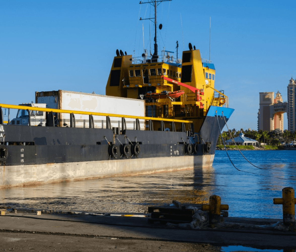 Cargo ship at port